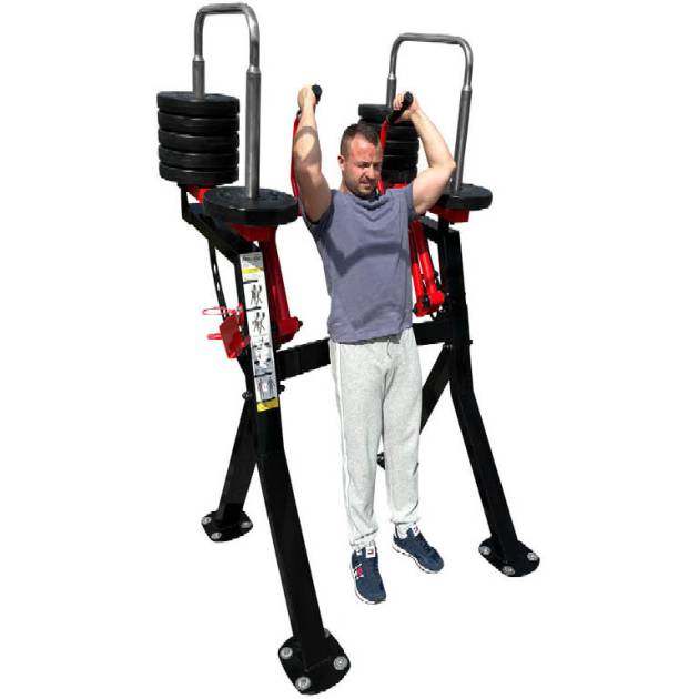 R11-1 Bank met dumbells 2*10 kg/ 2*14 kg/ 2*18 kg